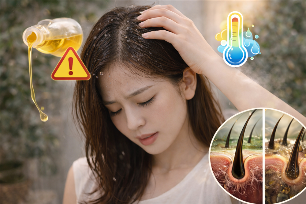 頭皮一直出油，不只是洗不乾淨！3 個導致「中油頭」的隱藏原因